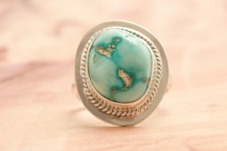 Genuine Battle Mountain Turquoise Sterling Silver Ring
